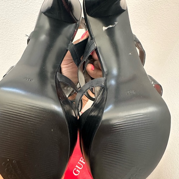 GUESS strap heels black leather - Picture 4 of 7